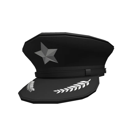 Silver Captain Goth Hat