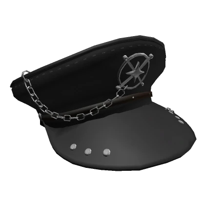 Y2K Black Emo Captain Hat