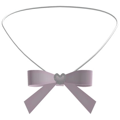 ♡ pretty pink ribbon necklace