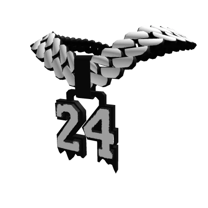 NBA 2.0 White Iced Out Chain 24 Kobe Black
