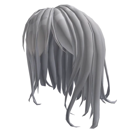 Shiroko's white gray short bob hair