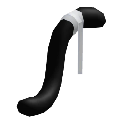 injured bandaged black kitty cat tail