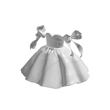 ✨ Pretty in White Princess Bows Dress