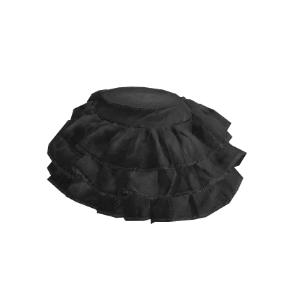 denim ruffle skirt black