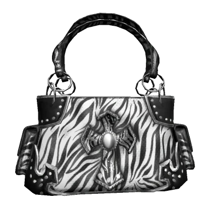 Zebra Animal Print Cross Bag 2000s McBling Y2K