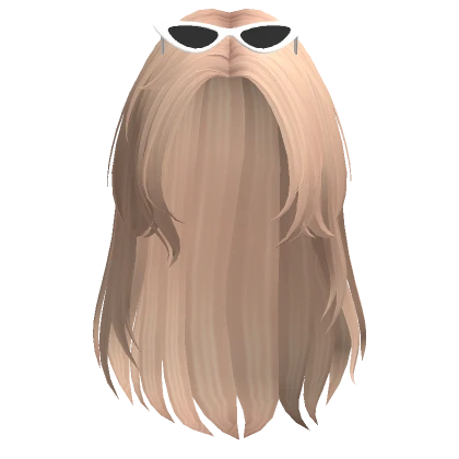 Messy Layered Long Hair w/ Sunglasses (Blonde)