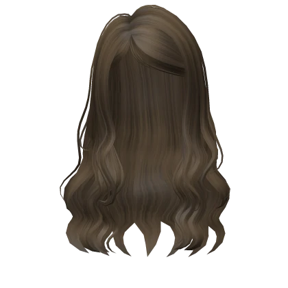 Adorable Pure Swirly Wavy Side Part Hair Brown