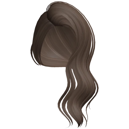 Beach Side Swept Wavy Hair ( Brown )
