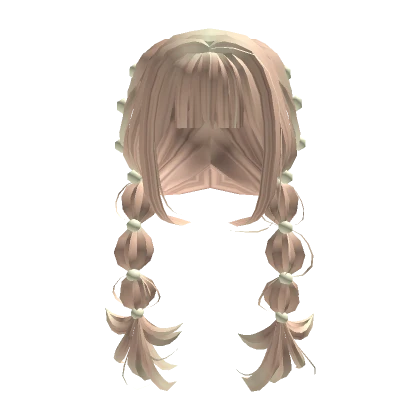 Blonde Long Popular Bubble Braid Hair with Bangs