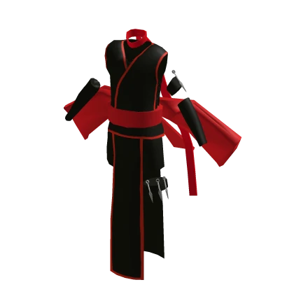 Ninja Kunoichi-style clothes red