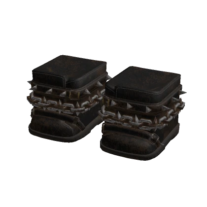 Old Spikey Biker Belt Boots