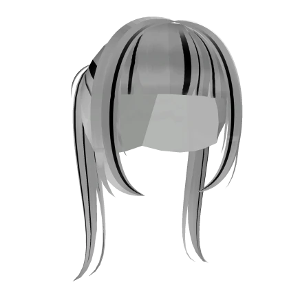 cutesy white and black striped pigtails