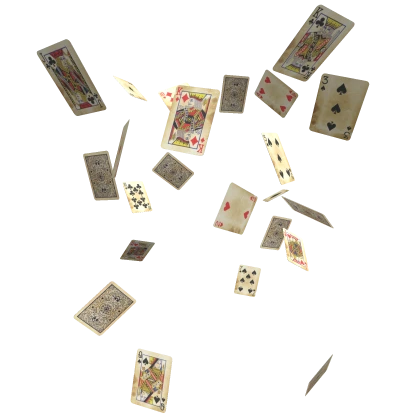 Scattered Vintage Old Playing Cards Aura