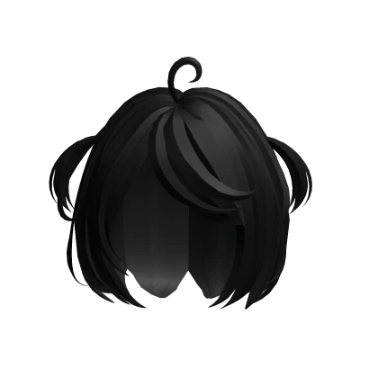Cutesy Short Side Pigtails Hair Black