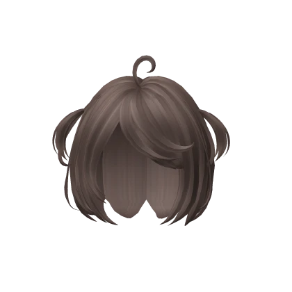 Cutesy Short Side Pigtails Hair Brown
