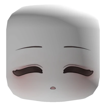 >< sleepy angel anime chibi face mask