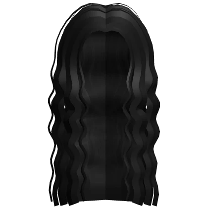 ♡ long curly wavy hair (black)