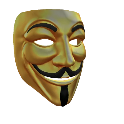 Golden Anonymous Mask