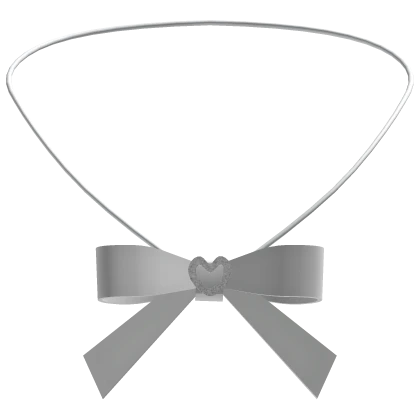 ♡ pretty white ribbon necklace