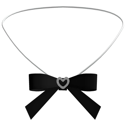  ♡ pretty black ribbon necklace