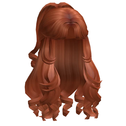 Half up Curls & Bangs Ginger