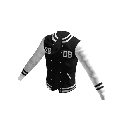 Designer Black & White Letterman Varsity Jacket