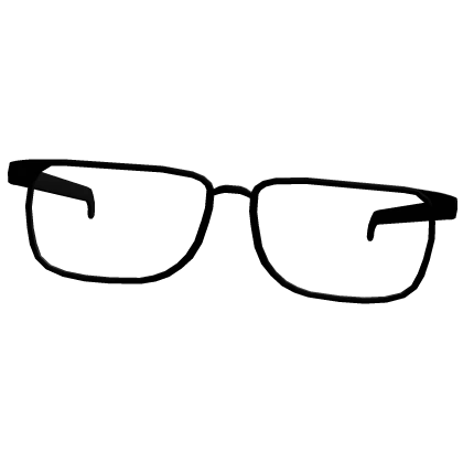 tilted silly black glasses