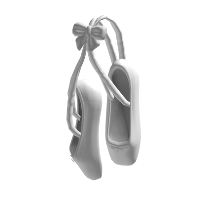 Balletcore - Holdable Bow Pointe Shoes | White