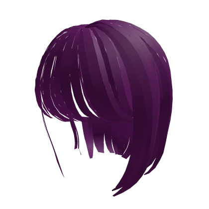 Violet Purple Messy Emo Hair with Bangs