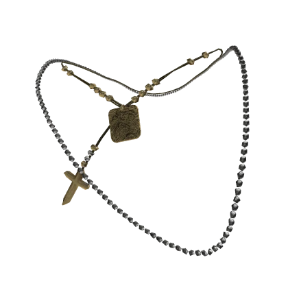 Double strand necklace gold and silver 3.0