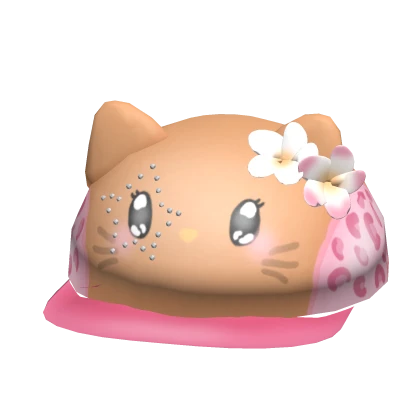 ✿ brown leopard kitty cap gyaru kawaii