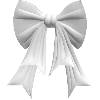 Large Cute White Anime Ribbon Bow