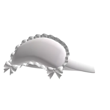 white ruffle sleep mask