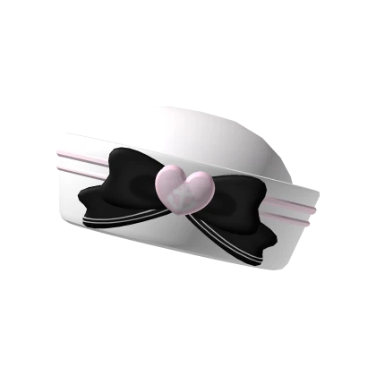 kawaii sailor bow hat black