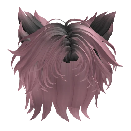 Cat Ears Middle Part | Black/Pink