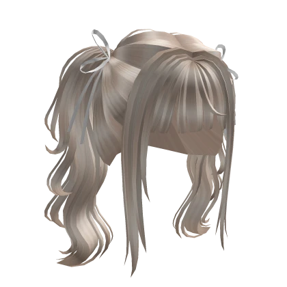 Cute Y2K Messy Blonde Pigtails 