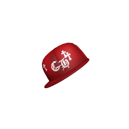 Red Chrome Fitted Cap (Sideways)