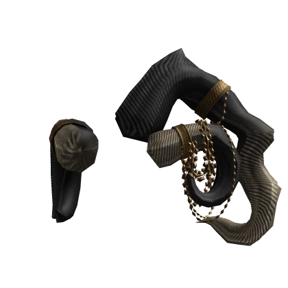 Gold Cuffed Horns of the Demonic God of Fire