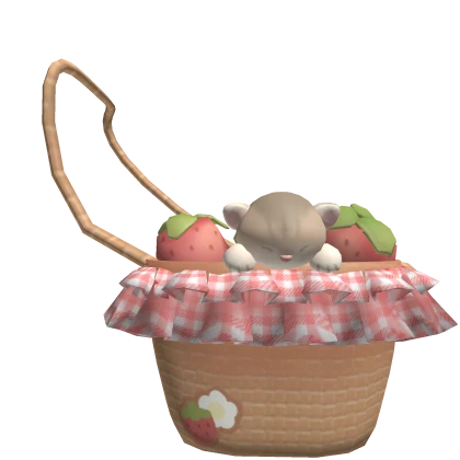 Sleepy Cat Strawberry Picnic Basket 1.0