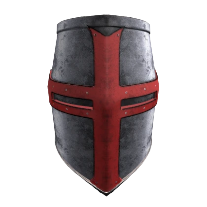 Medieval Crusader Knight Helmet Red