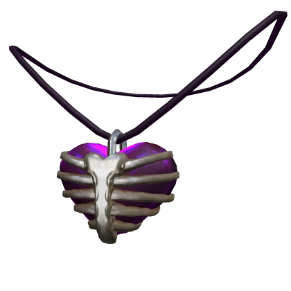[1.0] Purple Ribcage Heart Necklace