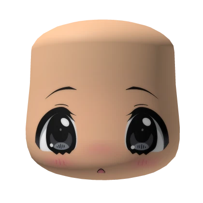 Happy Chibi Black Eyes Face (Cheeks)