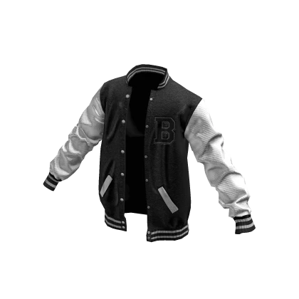 Black Trendy School Varsity Jacket 