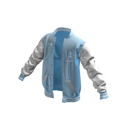 BB Blue Trendy School Varsity Jacket 