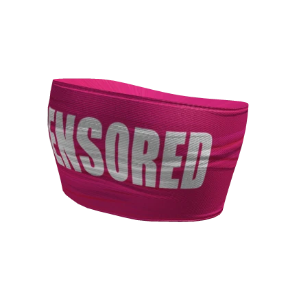 Y2K Censor Tube Top | Pop Pink