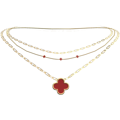 Gold Clover Pendant Necklace