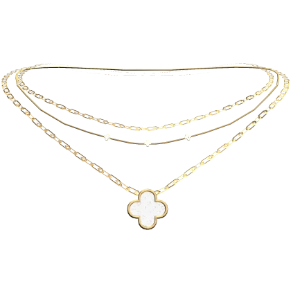 Gold Clover Pendant Necklace