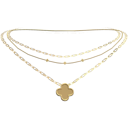 Gold Clover Pendant Necklace