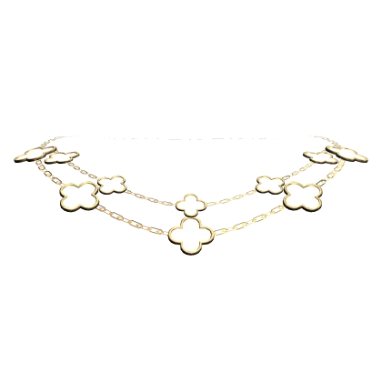 Two Layer Gold Clover Necklace