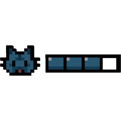 Blue Cat 8-Bit Health Bar